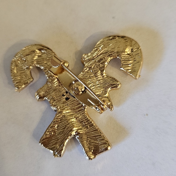 Candy Cane Brooch Pin with bows Enamel Christmas - Picture 6 of 8